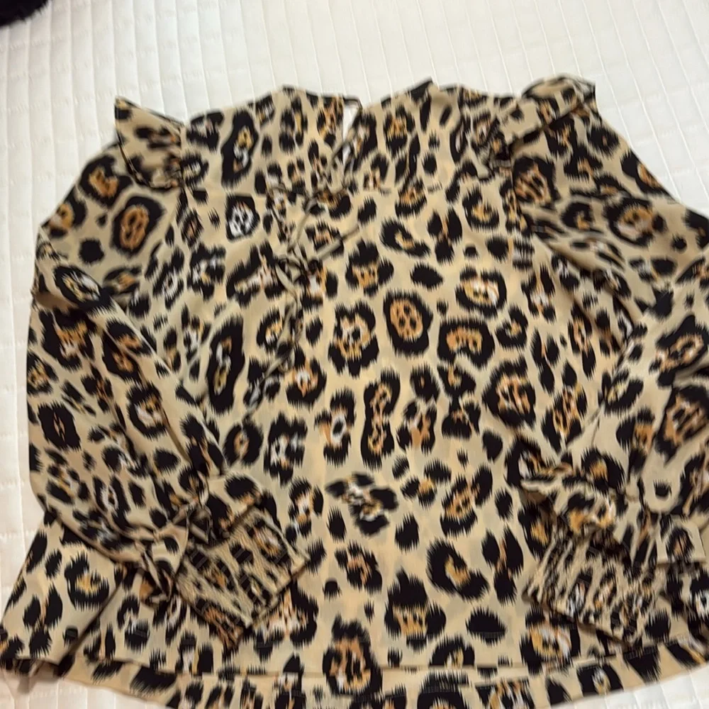 English Factory Leopard Ruffle Top - Picture 5 of 5
